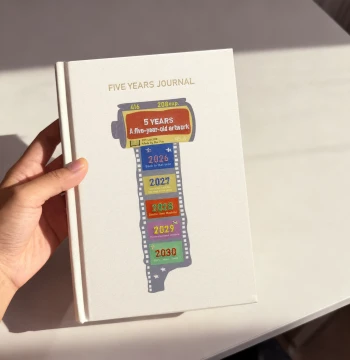PPI Quick-Dry Baiyao Paper Self-Fill Date 5-Year Diary Film Roll Time 5-Year Book Handbook Hardcover Schedule Planner Journal Notebook A5 Creative Gift for Friends 5-Year Diary A5