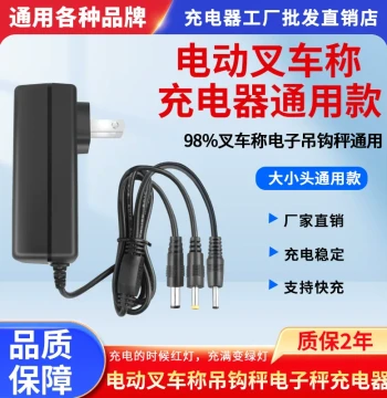 5V 6V 7.5V 12V 2A Electronic Forklift Scale Hook Scale Hanging Scale Pallet Jack Manual Hydraulic Truck Charger Cable