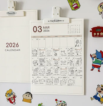 Senyu Nuanshu 2026 Calendar, Wall-Mountable Large Grid Memo Planner Desk Calendar, Refrigerator Magnetic 2025 Wall Calendar