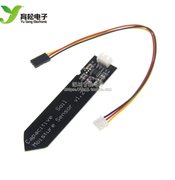 Capacitive Soil Moisture Sensor Corrosion Resistant Wide Voltage Operation Includes Cable