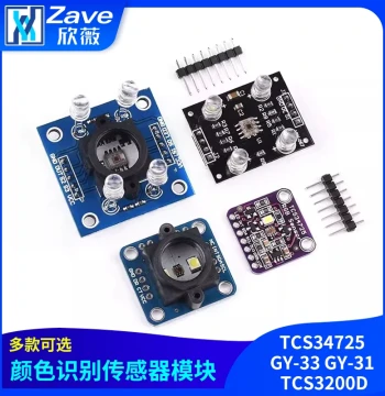TCS34725, GY-33, GY-31, TCS3200D Color Sensor Modules for Color Recognition and Detection
