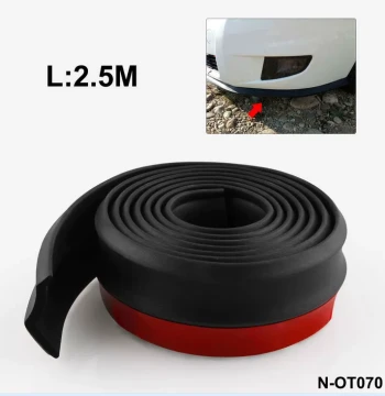Universal Car Front Lip Bumper Guard Strip - Side Skirt Anti-Scratch Protector with Carbon Fiber Style Small Body Kit Modification