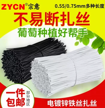 ZYCN 0.55mm Electro-Galvanized Plastic-Coated Iron Wire: Flat Binding Wire for Fiber Optic Cables and Grape Vine Trellises