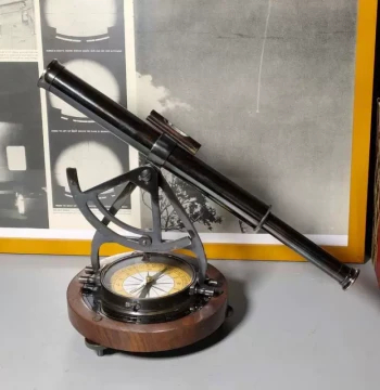Indian Vintage Brand New Brass Nautical Telescope with Compass, Office Desktop Ornament Gift, Nautical Instrument