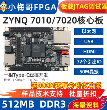 XiaoMeiGe Industrial-Grade ZYNQ7010/7020 FPGA Core Board Development Kit with JTAG, Ethernet, HDMI (BX71)