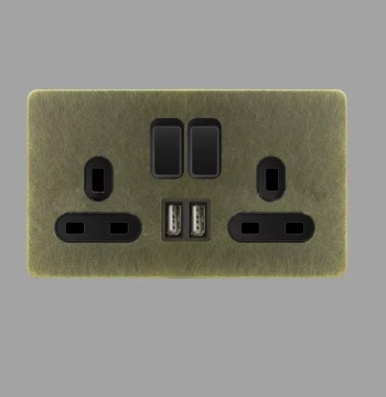 Cross-Border Unique Antique Bronze Irregular Pattern Stainless Steel Panel Retro Distressed Wall Toggle Switch British Socket