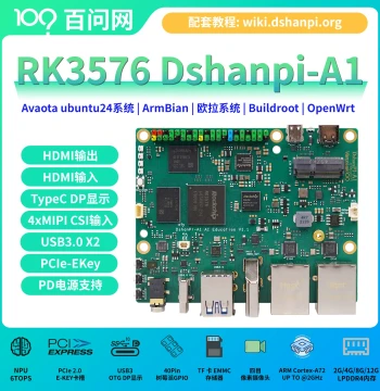 Weidongshan Rockchip RK3576 Development Board High-Performance Linux Card Computer 6T OPS Surpassing Raspberry Pi 5