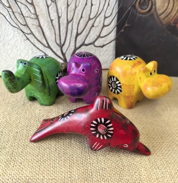 Imported Specialty Gift from Kenya, Africa, Animal Souvenir Soapstone Carving, 3-Inch Handicraft Ornament