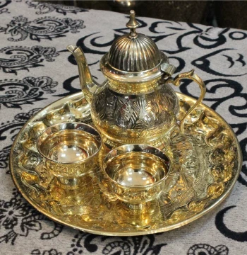 Indian Handicraft Copperware, Imported Indian Specialty Copper Tableware Set, Factory Customization and Direct Sales YT50 Gift