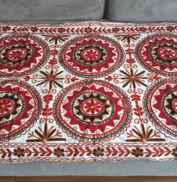 Indian Style Imported Ethnic Handmade Colorful Embroidered Tapestry Table Runner