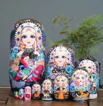 Russian Nesting Dolls 10 Layers Authentic Premium Harbin Tourist Souvenir Holiday Gift Ornament Children's Toy