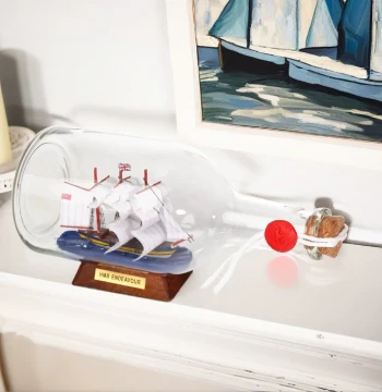 Ship in a Bottle Handicraft Ornament Drift Bottle Mediterranean Home Decor Unique Birthday Gift for Boys