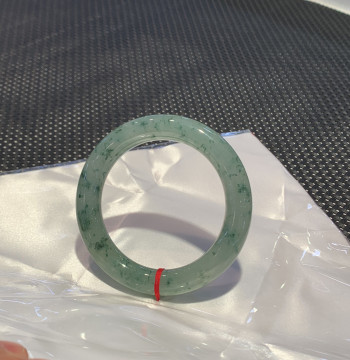 Fairy Scattering Flowers Series | 58mm Round Bar Ice Floating Flower Jade Bangle Ice Species Full Blue-Green Flowers Natural Burmese Jade Bracelet