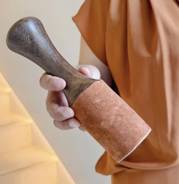 Singing Bowl Accessories [Extra-Large Sheepskin Mallet] - Group Healing, Individual Therapy, Sound Healing, Meditation, Yoga, Zen Practice