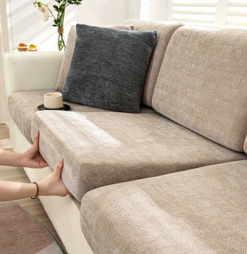 Longqige Chenille Sofa Cover All-season Anti-cat Scratch Sofa Cloth Dust-proof Full-wrap Versatile Sofa Slipcover
