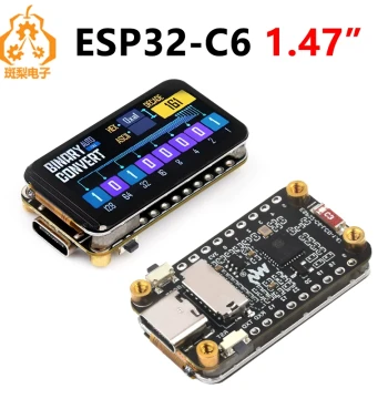 ESP32 C6 Development Board with 1.47-inch LCD Display (172x320), RGB LED, SD Slot, Arduino Compatible