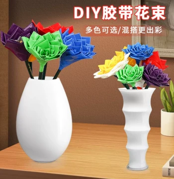 Single-Sided Heavy-Duty Cloth Floral Tape in Red, Green, Black, White, Silver, Gray, and Brown - DIY Bouquet Making