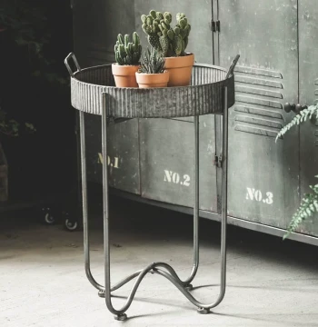 Zuoan Maitian ALLFOND Series Iron Round-Leg Flower Stand American Style Living Room Flower Pot Home Decor Ornament