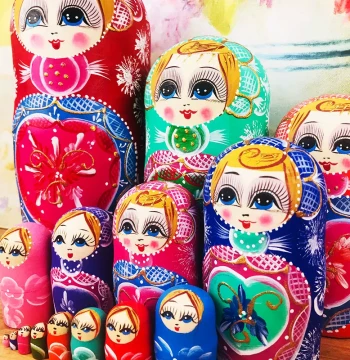 Russian Nesting Dolls 15-Layer 10-Layer 7-Layer 6-Layer 5-Layer Harbin Ice and Snow Tourism Souvenir Christmas New Year Gift