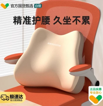 Lumbar Support Pillow Cushion Seat Back Support for Sleeping Workstation Long Sitting Office Chair Waist Protector