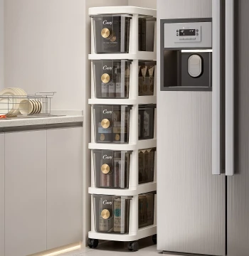18/25cm Kitchen Gap Storage Rack Drawer Luxury Home Multi-Layer Spice Cabinet Narrow Gap Storage Cabinet