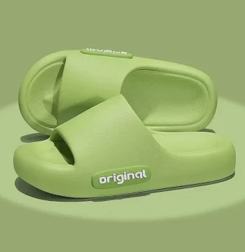 EVA Thick Sole Home Slippers Summer Cool Slippers Bathroom Non-Slip Slippers Side Logo Model Multiple Sizes