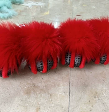Handmade Southern Lion Dance Shoes - Wool Awakening Lion Shoes for Performance