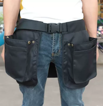 Outdoor Casual Versatile Multi-Function Apron Waist Bag, Hiking Travel Construction Work Multi-Pocket Zipper Tactical Waist Belt