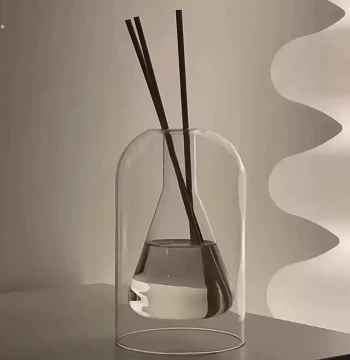 Glass Aromatherapy Bottle Diffuser Bottle Indoor Transparent Flameless Aromatherapy Reed Fragrance Empty Bottle