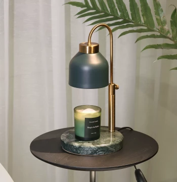 Luxury Nordic Style Wax Melting Lamp - Flameless Plug-in Aromatherapy Candle Warmer with Timer for Living Room Decor