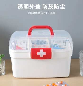 Family First Aid Kit - Large Capacity Multi-Layer Medicine Box for Home, Dormitory, and Emergency Use