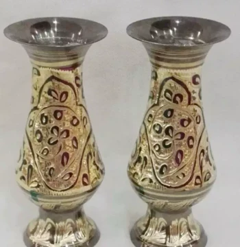 8 Inch Copper Vase Pakistani Copperware Copper Bottle Random Patterns