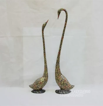 Large Version Couple Swans Pakistan Copper Ware Copper Swans