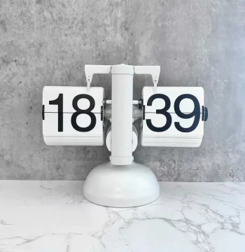 Creative Auto-Flipping Clock, Vintage Living Room Ornament Mantel Clock, Modern Minimalist Mechanical Alarm Clock, Personalized Table Clock