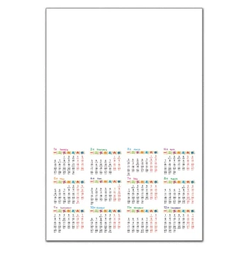 A3+ Single Sheet Blank Wall Calendar 2026 Hand-Drawn Yearly Calendar Drawing Sketch Monthly Calendar
