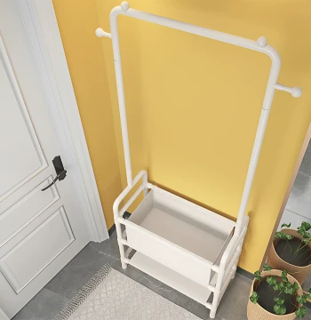Floor-Standing Clothes Rack Bedroom Household Simple Coat Rack Dormitory Small Indoor Temporary Clothes Storage Rack Drying Rack