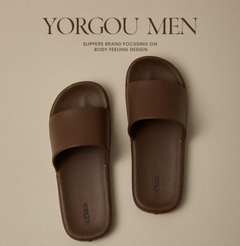 Yuanguang Men's Cool Slippers EVA Odor-Proof Summer Odorless Bathroom Indoor Non-Slip Home Summer Slides