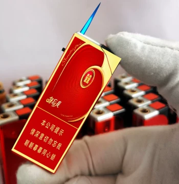 Tobacco Factory Grass Double Happiness Original Forget-Me-Not Color Print Rechargeable Metal Dual Arc USB Windproof Lighter