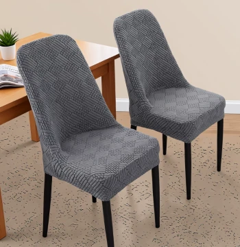 2026 New Minimalist Universal Chair Cover for Dining Chairs and Stools, Home Table Seat Protector with Curved Design