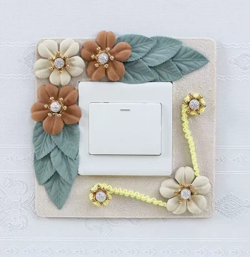 New Chinese Style Switch Wall Stickers - Decorative Light Switch Covers, 3D Socket Panel Protectors, Dust-Proof Switch Sleeves