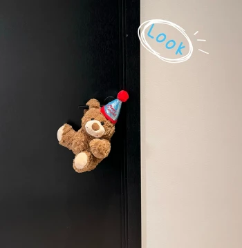 Cute Bear Plush Door Handle Decor - Entrance Door Doll, Wall Bumper, Home Decoration Ornament