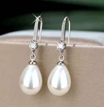 Outlet Clearance: 18K Gold Teardrop Pearl Earrings for Women, 2025 New Fashion Versatile Jewelry