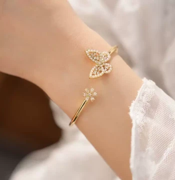 Copper Alloy Bracelet S034 Fashionable Lightweight Temperament Trendy Bracelet
