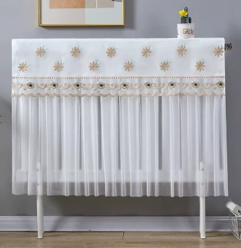 New Radiator Cover - Home Anti-Soot Curtain for Old Cast Iron Heaters, Full/Half Wrap Lace Dust-Proof Shield