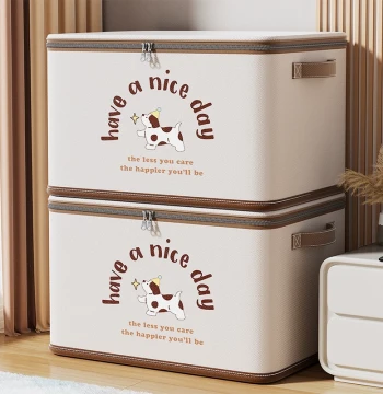 Clothing Storage Box Home Foldable Wardrobe Organizer for Clothes Quilts Fabric Storage Container
