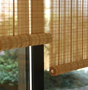 Bamboo Roller Blinds for Home, Balcony Sunshade, Homestay, Tea Room, Office Partition - Japanese Style Bamboo Curtain Rollers