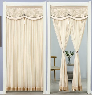Mesh Screen Door Curtain Room Divider Opaque Privacy Curtain Home No-Drill Hanging Curtain Bedroom Kitchen Mosquito Net Door Curtain 2026 New Arrival