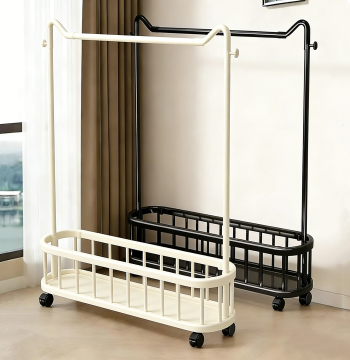 Freestanding Coat Rack for Bedroom, Dorm, or Bedside; Compact Home Storage Shelf; Simple Floor-Standing Drying Rack for Balcony