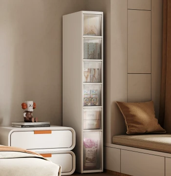 Storage Cabinet for Bedroom Bedside, Living Room Sofa Gap, Kitchen Floor-Standing Multi-Layer Drawer Organizer