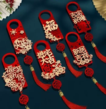 Housewarming Celebration Decorations New Home Living Room Setup Hanging Ornament Front Door Handle Decoration Moving-In Ceremony Supplies